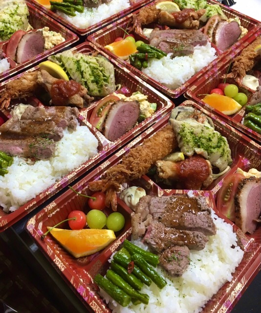 【企業用】ステーキ&海老フライ弁当